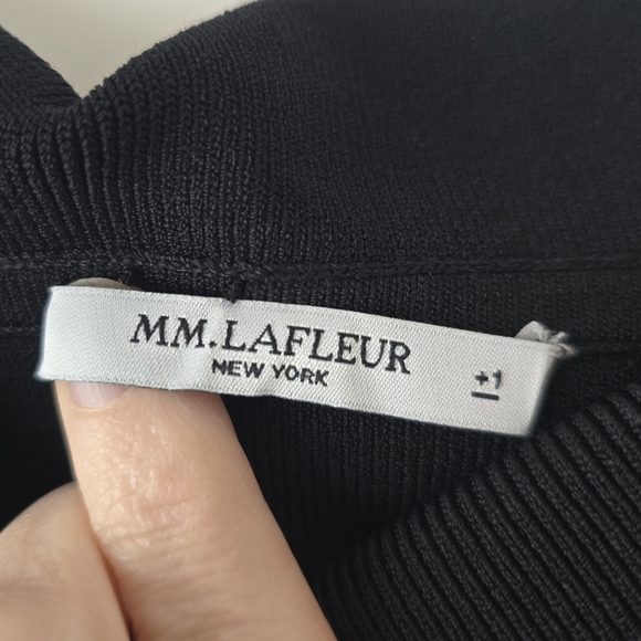 M.M. Lafleur Harlem Fold Top Knit Pencil Skirt 1+/20 Black - Picture 6 of 9
